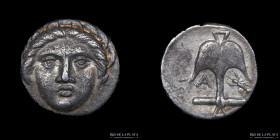Thrace. Apollonia Pontika (450-400BC) AR Diobol