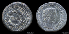 Hispania, Bilbilis under Augustus (17-14BC) AE As