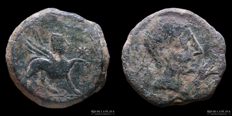 Hispania. Castulo (Cazlona, Jaen) struck 180-150BC. AE As. 28.0mm; 19.88g. A: Ma...