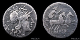 Roman Republic. Decimius Flavus 150BC, AR Denarius