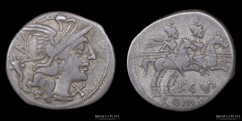 Roman Republic. L. Cupiennus 147BC. AR Denarius. Rome mint. 19.0mm; 3.47g; 7h. A...