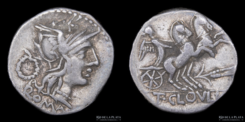Roman Republic. T. Cloelius 98BC, AR Denarius. Rome mint. 18.5mm; 3.87g; 6h. A: ...