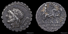 Roman Republic. L. Memmius Galeria 106BC, AR Denarius serratus