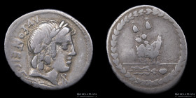 Roman Republic. Manlius Fonteius 85BC, AR Denarius