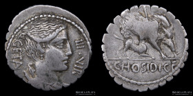 Roman Republic. C. Hosidius Geta 68BC, AR Denarius serratus