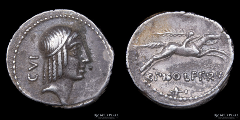 Roman Republic. L. Piso L.f. Frugi 67BC, AR Denarius. Rome mint. 18.6mm; 3.93g; ...