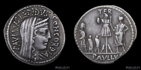 Roman Republic. L. Aemilius Lepidus Paullus 62BC, AR Denarius