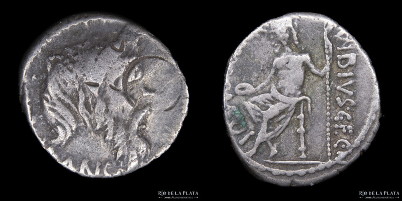 Roman Imperatorial. C. Vibius C.f C.n Pansa 48BC, AR Denarius. Rome mint. 17.1mm...