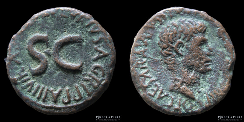 Augustus 27BC-14AD, AE As. Rome mint (Struck by P. Lurius Agrippa 7BC) 25.6mm; 9...