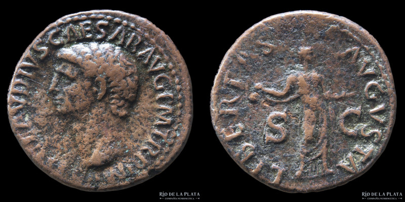 Claudius I 41-54AD, AE As. Rome mint (undatted 41-50AD) 28.3mm; 13.28g; 6h. A: T...