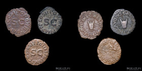 Claudius I 41-54AD, Lot of 3 AE Quadrans
