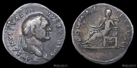 Vespasian 69-79AD, AR Denarius. Pax. RIC 772