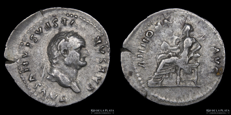 Vespasian 69-79AD, AR Denarius. Rome mint (Struck 77-78AD) 19.8mm; 3.44g; 6h. A:...