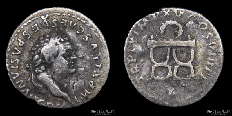 Titus 79-81AD, AR Denarius. Rome mint (Struck between 1 January - 30 June 80AD) ...