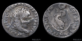 Titus 79-81AD, AR Denarius. Anchor. RIC 112