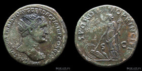 Trajan 98-117AD, AE Dupondius. RIC 507