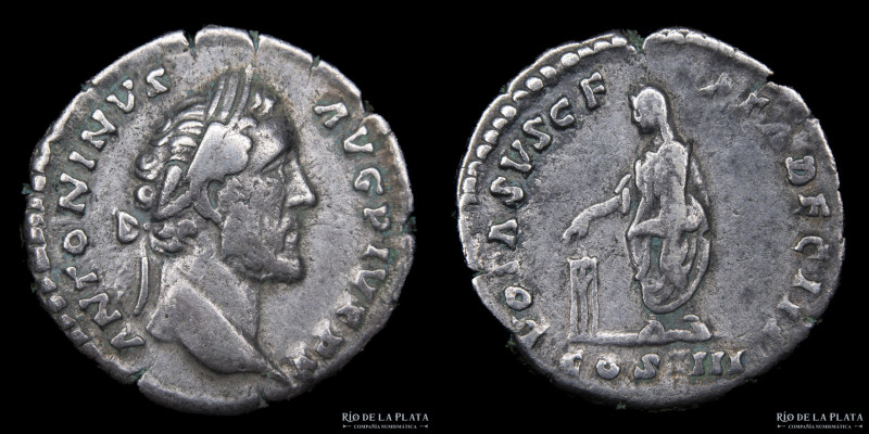 Antoninus Pius 138-161AD, AR Denarius. Rome mint (Struck 158-159AD) 17.5mm; 3.35...