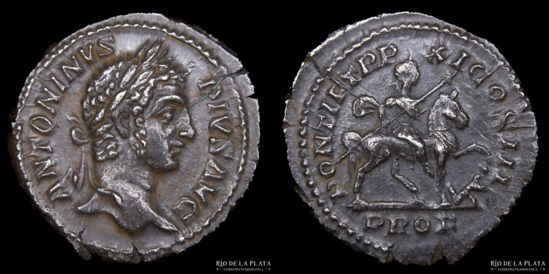 Caracalla 196-217AD, AR Denarius. Rome mint (Struck 208AD) 19.2mm; 3.25g; 12h. A...