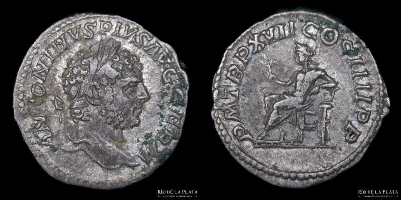 Caracalla 196-217AD, AR Denarius. Rome mint (Struck 214AD) 18.5mm; 3.12g; 6h. A:...