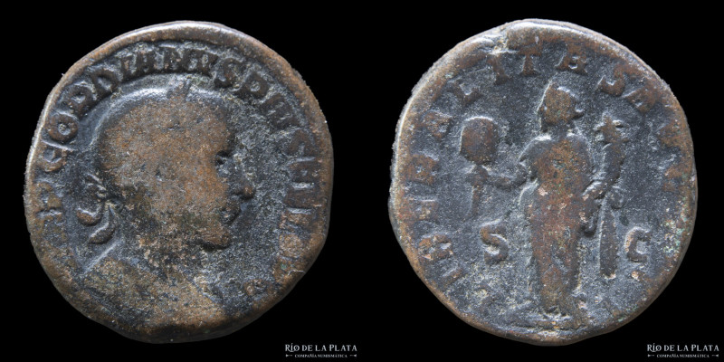 Gordian III 238-244AD, AE As. Rome mint (Struck 239AD) 23.5mm; 9.32g; 12h. A: IM...