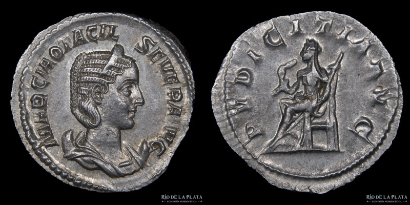 Otacilia Severa 244-247AD (wife of Philip I), AR Antoninianus. Rome mint (Struck...