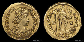 Honorius 393-423AD. AV Solidus, Ravenna. RIC 1287