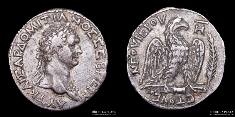 Seleucis and Pieria. Antioch, Syria. Domitian 81-96AD. AR Tetradrachm (struck RY...