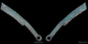 China. Warring States. AE Ming Knife 400-220BC. Hartill 4.40