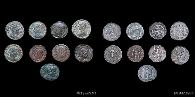 Roma. Lot x 9 coins of Constantine I, different types and many mints. Including:...