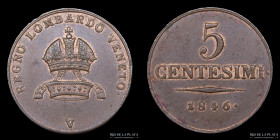 Lombardy-Venetia. 5 Centesimi 1846V. KM C14