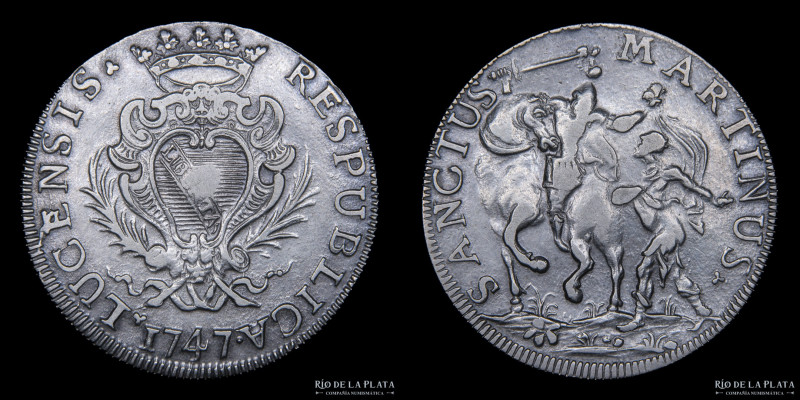 Italian States. Lucca (Republic 1169-1805) 1 Scudo 1747. AG.916; 42.5mm; 26.59g....