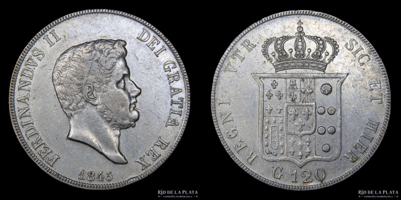 Italian States. Naples (Kingdom of Two Sicilies) Ferdinand II (1830-1859) 120 Gr...