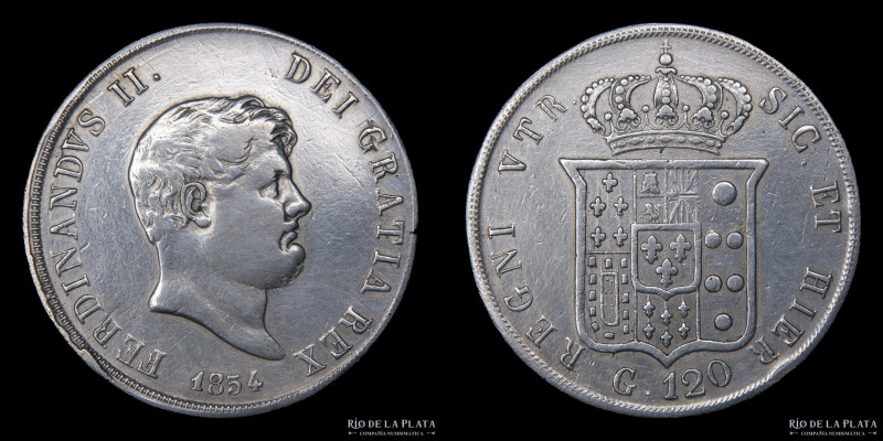Italian States. Naples (Kingdom of Two Sicilies) Ferdinand II (1830-1859) 120 Gr...