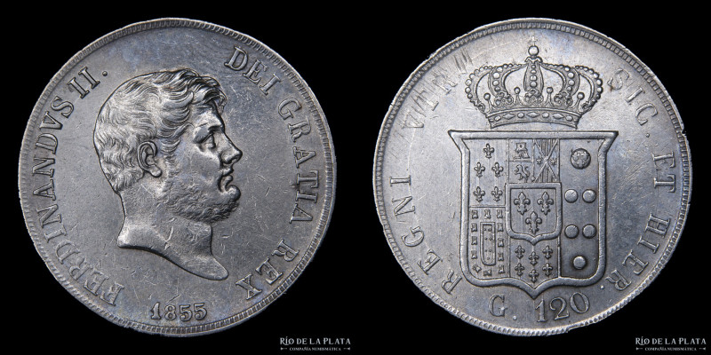 Italian States. Naples (Kingdom of Two Sicilies) Ferdinand II (1830-1859) 120 Gr...