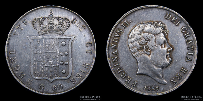 Italian States. Naples (Kingdom of Two Sicilies) Ferdinand II (1830-1859) 60 Gra...