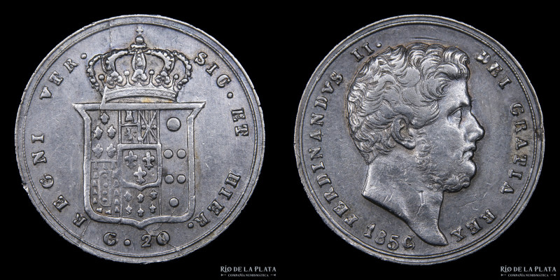 Italian States. Naples (Kingdom of Two Sicilies) Ferdinand II (1830-1859) 20 Gra...