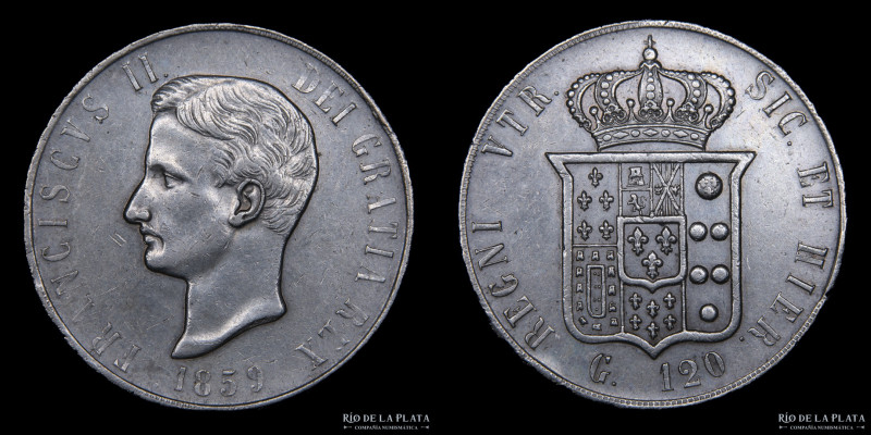 Italian States. Naples (Kingdom of Two Sicilies) Francis II (1859-1861) 120 Gran...