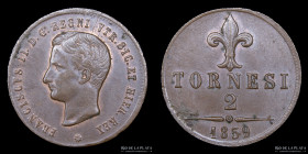 Naples. Two Sicilies. 2 Tornesi 1859. KM375