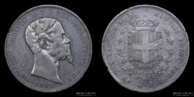 Sardinia. V. Emmanuel II. 1 Lira 1853P. KM142.1