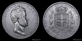 Savoy. Carlo Alberto. 5 Lire 1836 P. KM130.2