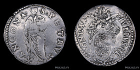 Papal States. Giulio III. 1 Giulio ND1550-55 Ancona . Mun 54