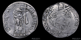 Papal States. Sixtus V. AR Testone ND1585-87 Rome
