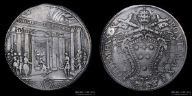 Papal States. Clement X. 1 Piastra 1675. Mun 17-18