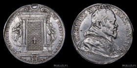 Papal States. Clement X. 1 Piastra 1675. Mun 12