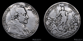 Papal States. Innocent XII. 1/2 Piastra 1699. Mun 36