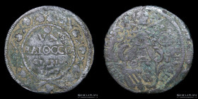 Papal States. Benedict XIII. 1 Baiocco 1727 Gubbio.  KM111