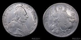 Papal States. Benedict XIV. 1/2 Scudo 1754. Mun 48