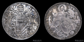 Papal States. Clement XIII. Doppio Giulio 1758. Mun 51