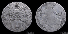 Papal States. Clement XIV. Doppio Giulio 1773. KM C58