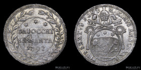 Papal States. Pius VI. 60 Baiocchi 1797. KM1236